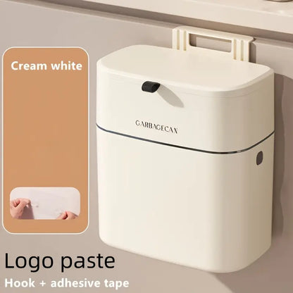 Wall-Mounted Waste Bin Lidded Trash Can